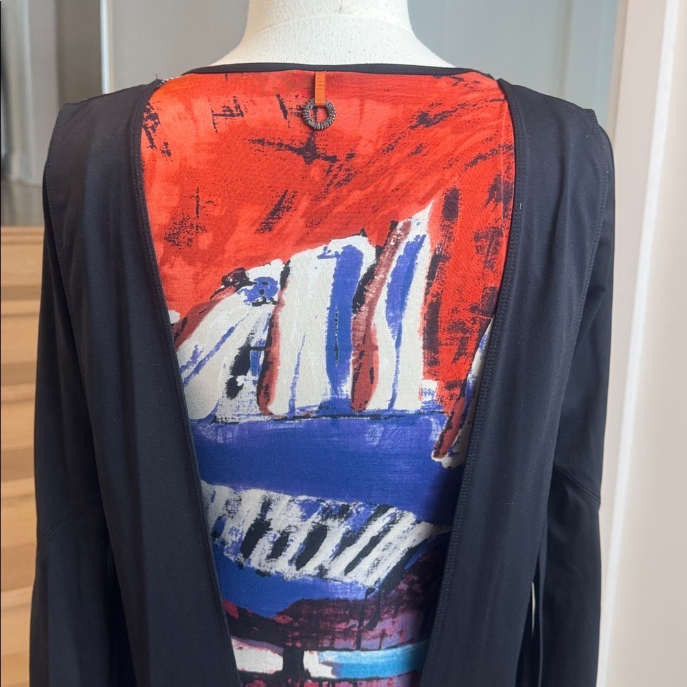 Save the Queen Made in Italy Abstract Print Bubble Hem Dress Size M - Picture 6 of 9